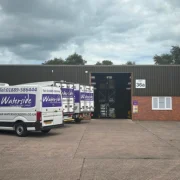 Waterside Food Services - Vans outside ambient depot.